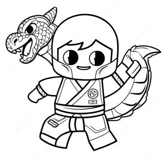 Cole Ninjago Mit Drache Ausmalbild 33933-18009