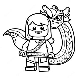 Cole Ninjago Mit Drache Ausmalbild 33933-18010