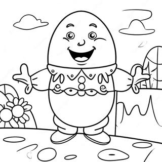 Bunter Humpty Dumpty Ausmalbild 34113-18155