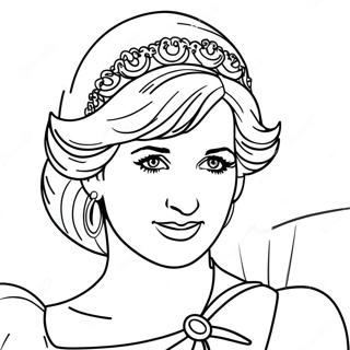 Prinzessin Diana Ausmalbild 34152-28383