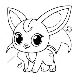 Susses Espeon Mit Funkelnden Augen Ausmalbild 34193-18218