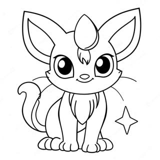 Susses Espeon Mit Funkelnden Augen Ausmalbild 34193-18219