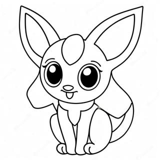 Susses Espeon Mit Funkelnden Augen Ausmalbild 34193-28417