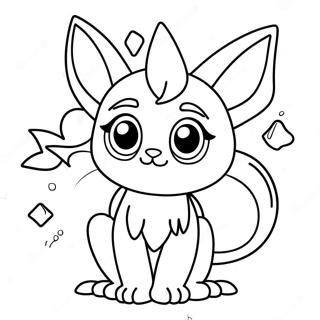 Susses Espeon Mit Funkelnden Augen Ausmalbild 34193-28418