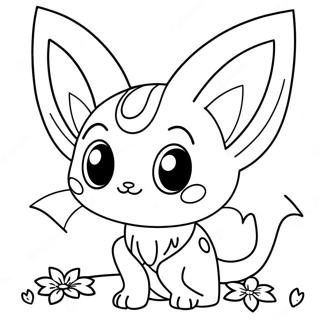 Susses Espeon Mit Funkelnden Augen Ausmalbild 34193-28419