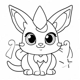 Susses Espeon Mit Funkelnden Augen Ausmalbild 34193-28420