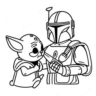 Mandalorian Mit Baby Yoda Ausmalbild 34233-28450