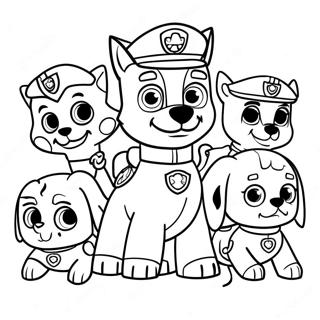 Gruselige Halloween Paw Patrol Charaktere Ausmalbild 3430-2789