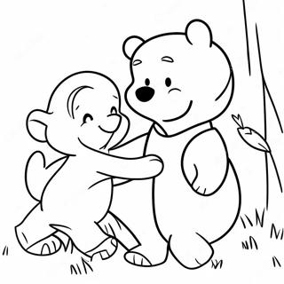 Verspielter Christopher Robin Mit Pooh Ausmalbild 34783-28965