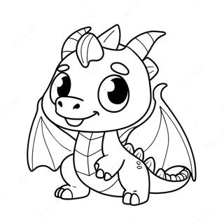 Liebenswerter Kawaii Drache Mit Grossen Augen Ausmalbild 34854-29013