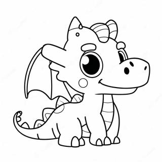 Liebenswerter Kawaii Drache Mit Grossen Augen Ausmalbild 34854-29014