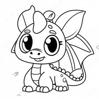 Liebenswerter Kawaii Drache Mit Grossen Augen Ausmalbild 34854-29015