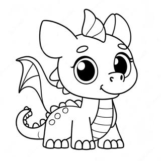 Liebenswerter Kawaii Drache Mit Grossen Augen Ausmalbild 34854-29016