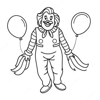 Frohlicher Ronald Mcdonald Mit Ballons Ausmalbild 34924-29069