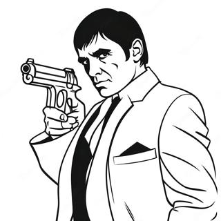 Scarface Mit Waffe Ausmalbild 34954-29094