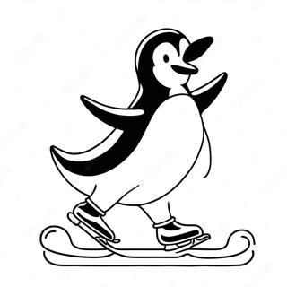 Pingu Beim Eislaufen Ausmalbild 35024-29154