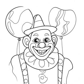 Erschreckender Clown Mit Ballons Ausmalbild 35074-29193