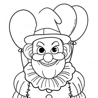 Erschreckender Clown Mit Ballons Ausmalbild 35074-29196