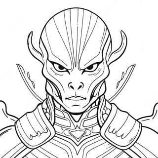 Fiercer Alien Krieger Ausmalbild 35214-29305