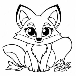 Niedlicher Anime Fuchs Mit Grossen Augen Ausmalbild 35584-29602