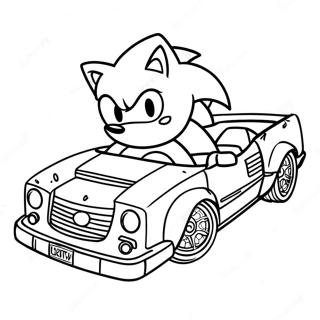 Sonic Auto Ausmalbild 35653-29654