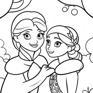 Elsa Und Anna Im Winterwunderland Ausmalbild 3580-2910