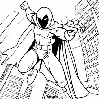 Moon Knight In Aktion Ausmalbild 35884-29841