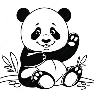 Verspielter Panda Ausmalbild 35894 29948