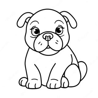 Niedlicher Bulldoggenwelpe Ausmalbild 3590-2917