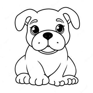 Niedlicher Bulldoggenwelpe Ausmalbild 3590-2918