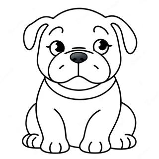 Niedlicher Bulldoggenwelpe Ausmalbild 3590-2920