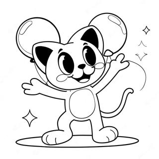 Felix Der Kater Spielt Mit Ballons Ausmalbild 35914 29968