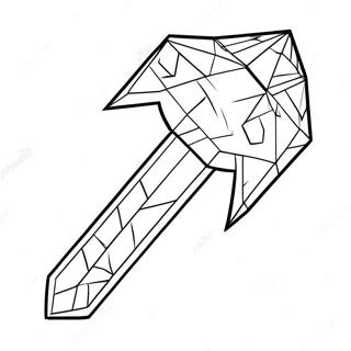 Diamant Minecraft Spitzhacke Ausmalbild 35974-29914