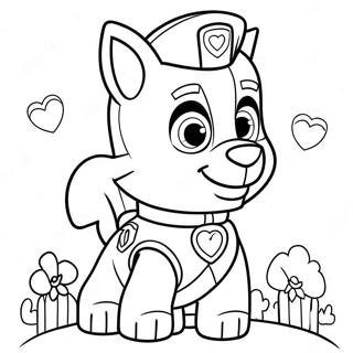 Paw Patrol Valentinstag Ausmalbilder