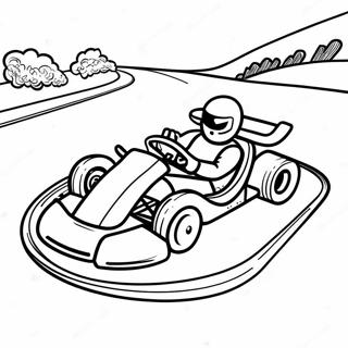 Schnelles Go Kart Auf Einer Strecke Ausmalbild 36284-30261