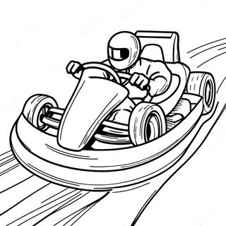 Schnelles Go Kart Auf Einer Strecke Ausmalbild 36284-30264