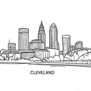 Cleveland Skyline Ausmalbild 36796-30651