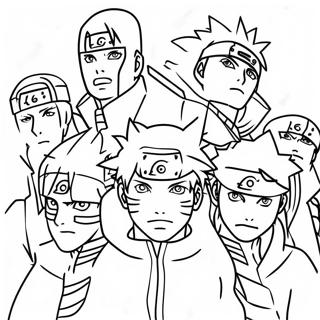 Naruto Akatsuki Mitglieder Ausmalbild 36826-30681