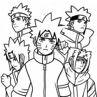 Naruto Akatsuki Mitglieder Ausmalbild 36826-30683