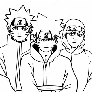 Naruto Akatsuki Mitglieder Ausmalbild 36826-30684