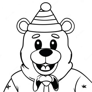 Freddy Fazbear Im Weihnachtsmannhut Ausmalbild 36916-30746