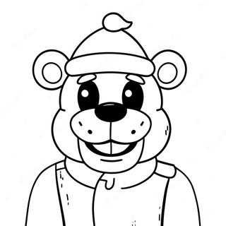 Freddy Fazbear Im Weihnachtsmannhut Ausmalbild 36916-30747