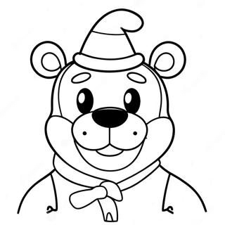 Freddy Fazbear Im Weihnachtsmannhut Ausmalbild 36916-30748