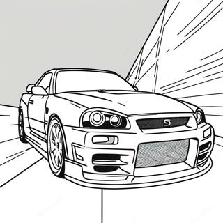 Nissan Skyline R34 Ausmalbilder