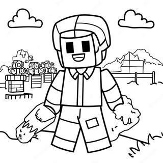 Minecraft Bauer Dorfbewohner Ausmalbild 37086-30887