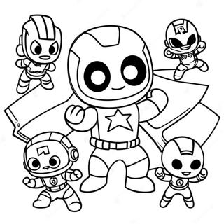 Baby Marvel Süße Chibi Avengers Ausmalbilder