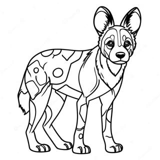 Afrikanischer Wildhund Ausmalbild 37485-31204