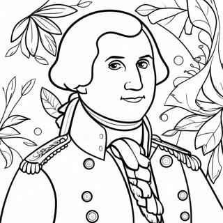 George Washington In Militaruniform Ausmalbild 37617-31314