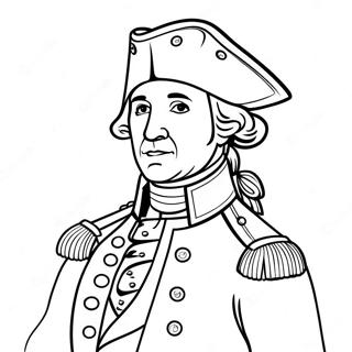 George Washington In Militaruniform Ausmalbild 37617-31315