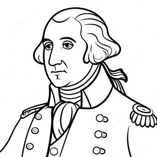 George Washington In Militaruniform Ausmalbild 37617-31316